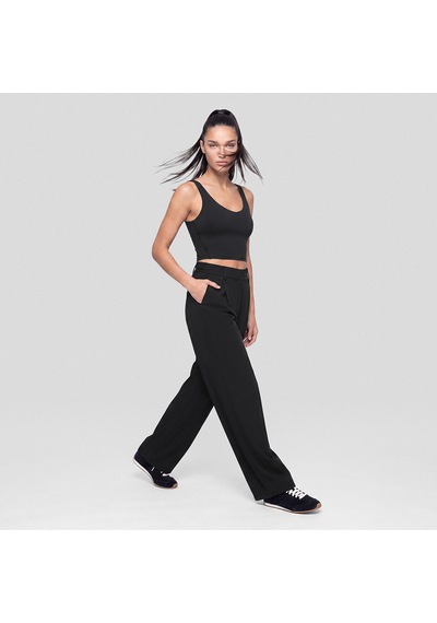Qua Home Amara Kadın Wide Leg Pantolon Siyah Çok Renkli