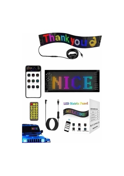 Led Ekran Matrix Panel En Büyük Boy Araba Yazısı Çok Renkli