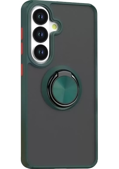 Newface Samsung Galaxy S26 Montreal Yüzüklü Silikon Kapak - Yeşil