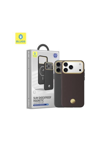 İphone 18 Pro Max Slim Shockproof 6.9 İnç Magsafe Destekli Karbon/aramid Fiber Zırh Kılıf Gold