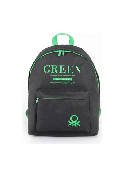 United Colors of Benetton Siyah-yeşil Unisex Okul Çantası 03805