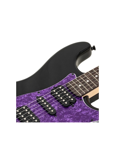 New Orleans Vega Pr Hsh Mat Siyah Ve Mor Elektro Gitar