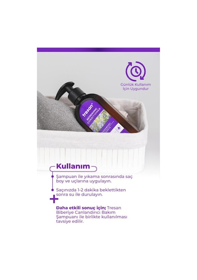 Tresan Biberiye Canlandırıcı Sülfatsız Bakım Saç Kremi 300 Ml 2 Adet