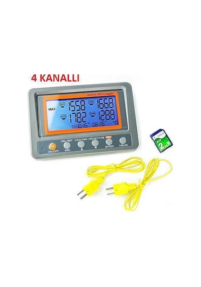 Az 88598 K Tipi Sıcaklık Kayıt Cihazı 4 Kanallı Datalogger