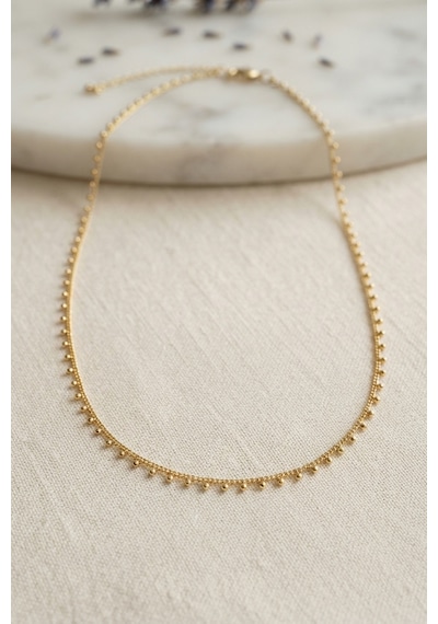 Gold Renk Topçcuk Model 60 Cm Kadın Kolye Altın - Çok Renkli