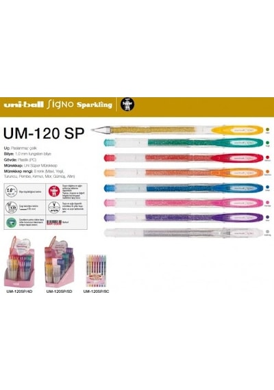 Uniball Signo SPARKLING 1.0 Jel Kalem Altın/UM-120SP
