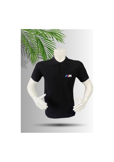 Dafri Spor Araba Severlerin Vazgeçilmezi Pamuklu Polo Yaka T-shirt Siyah