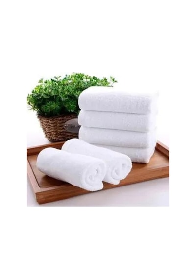 4 Adet Beyaz 50x85 Cm 200 Gram Bukle - Armür Otel El-yüz Havlusu Beyaz