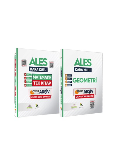 Ales Matematik Tek Kitap Ve Geometrinin Kara Kutusu Konu Ö.d.Çözümlü Çıkmış Soru Bankası Seti