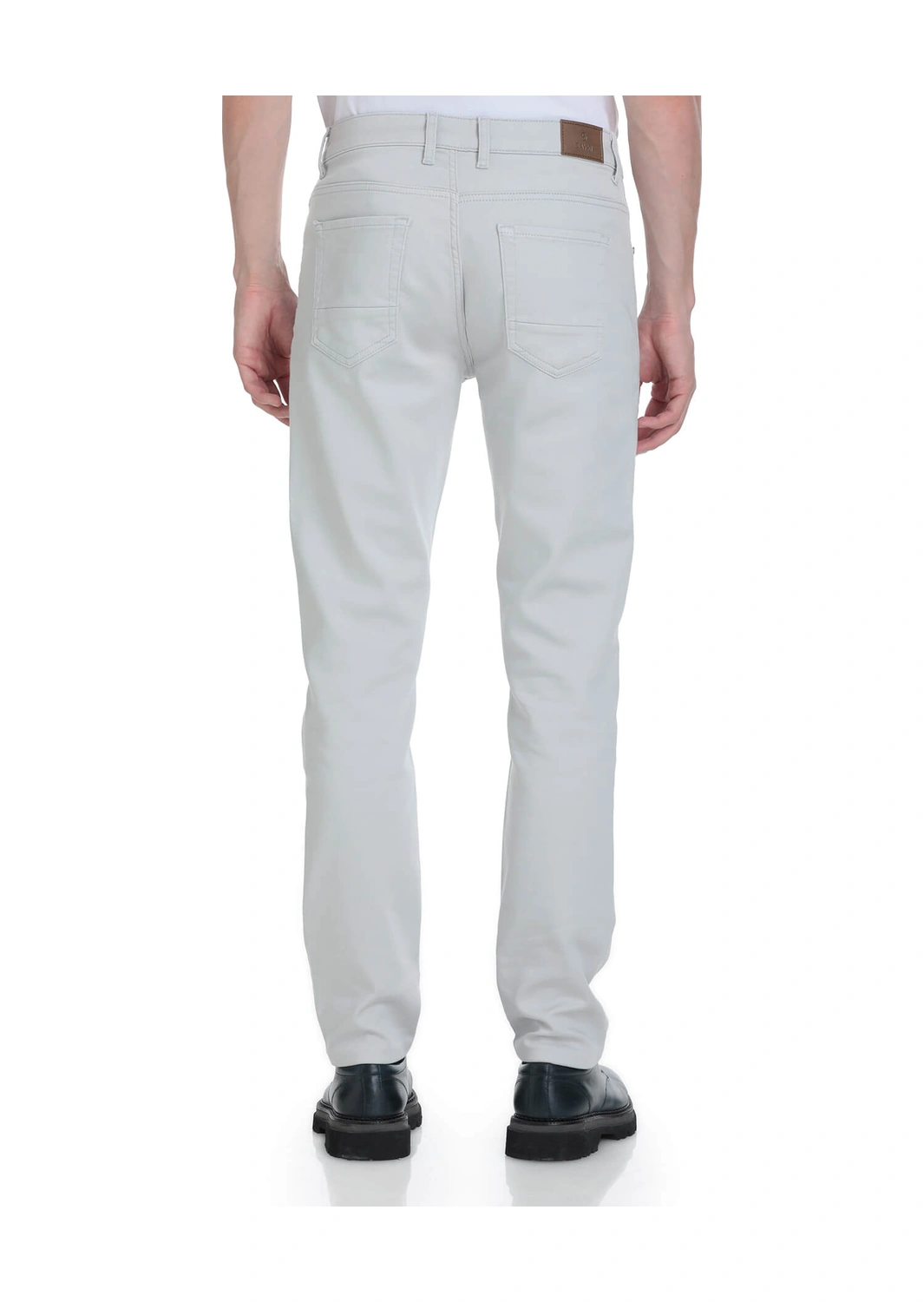Hatemoğlu Gri Slim Fit 5 Cep Pamuklu Kanvas Pantolon Gri