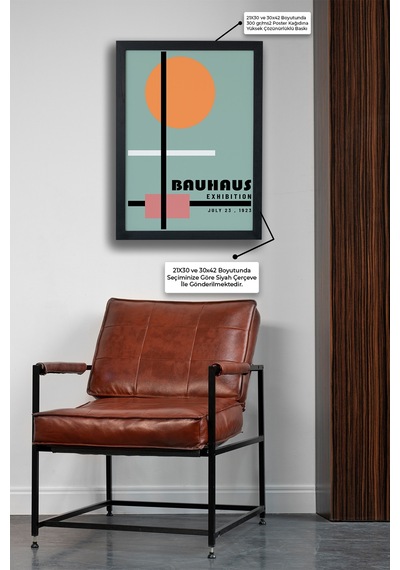 Bauhaus Seri-e Exhıbıtıon V1 Siyah Çerçeveli Poster Tablo
