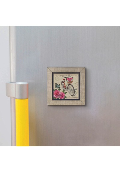 Hollanda Bisklet Görseli Baskılı Mdf Magnet 7x7 149
