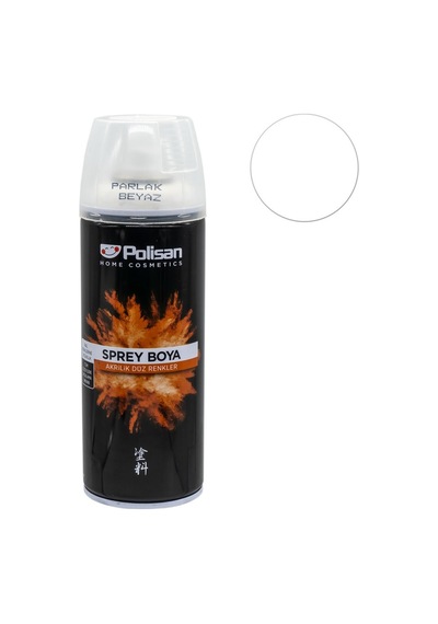 Polisan P7000 Akrilik Sprey Boya 400 ML - Parlak Beyaz
