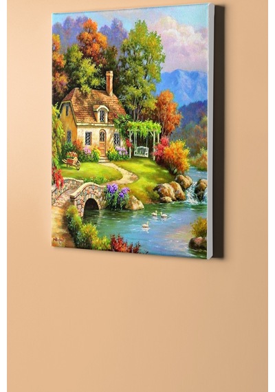 Webstyle Sayılarla Boyama Seti Kasnaklı Kır Evi 60 X 75 Cm