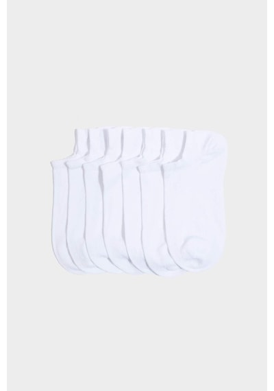 Defacto Erkek Dikişsiz 7li Sneaker Çorap H5638axnswt1 Beyaz-wt1