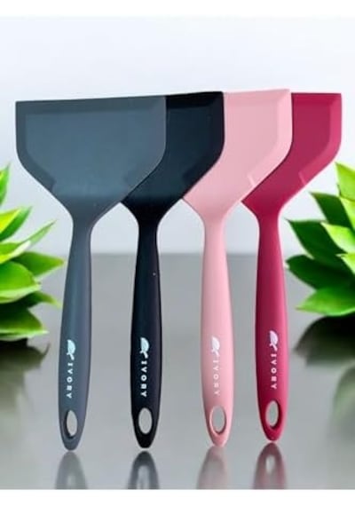 Isıya Dayanıklı Geniş Ağız Spatula, 26 Cm, Gri 0