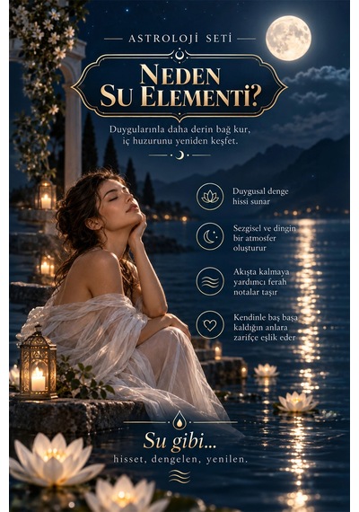 Astroloji Su Elementi Seti 3 Lü Esansiyel Koku Yağı Yengeç Akrep Balık, Difüzör Ve Buhurdanlık Esa Çok Çeşitli