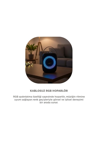 Torima GTS-1679 Rgb Kablosuz Bluetooth Hoparlör
