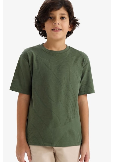 Defacto Erkek Çocuk Regular Fit Bisiklet Yaka Kısa Kollu Tişört G6732a826smgn563 Yeşil-gn563