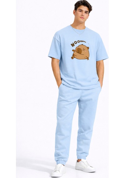 Nevermınd Sevgili Kombini Sevimli Ayı Baskılı Çift Tişört Oversize Unisex Partner Tişört 2'li Set Mavi Mavi Nevermınd Sevgili Kombini Sevimli Ayı Baskılı Çift Tişört Oversize Unisex Partner Tişört 2'li Set Mavi Mavi