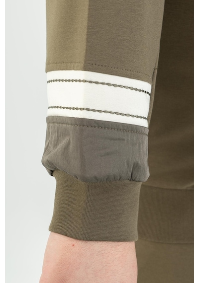 Maraton Sportswear Büyük Beden Erkek Dik Yaka Düz Paça Reglan Kol Basic Haki Eşofman Takımı 22392-Haki