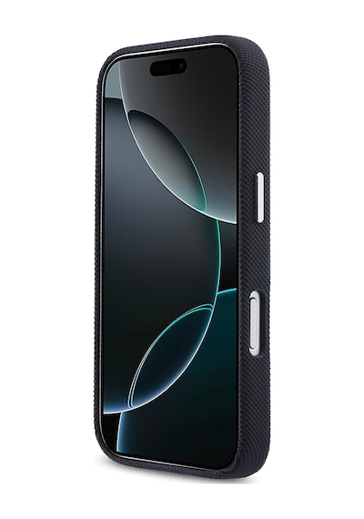 Apple iPhone 17 Pro Kılıf Lacoste Lisanslı M-safe Uyumlu Pvc Pike Desenli İkonik Timsah Logolu Lacivert