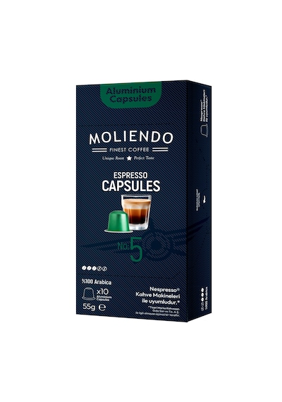 Moliendo No: 5 Nespresso Uyumlu Alüminyum Kapsül Kahve 10'lu