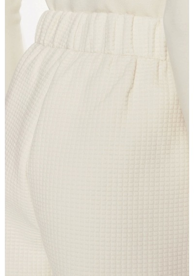 Calvin Klein Waffle Knıt Cuffed Jog Pant Beyaz