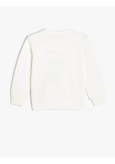 Koton Kız Çocuk Sweatshirt Ekru 5wkg10335ak 25ky59003245 Y5915 Ekru