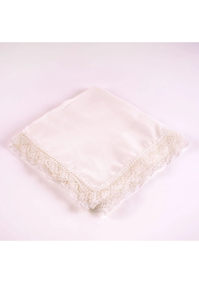 İğne Oyalı Şal Namaz Örtüsü, 144x68 Cm. Krem Krem