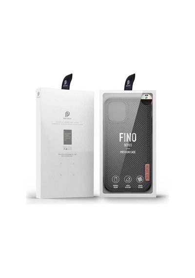 Dux Ducis Fino Serisi Apple iPhone Uyumlu iPhone 11 Pro 5.8inç Kılıf Premium Dokuma Silikon Kılıf- 5775 Siyah