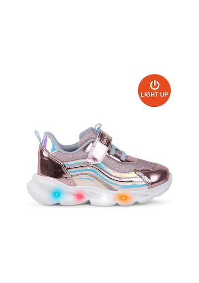 Çocuk Işıklı Cırtlı Günlük Ayakkabı Buck4430 Glossy Shıny-4912 Pink-blue