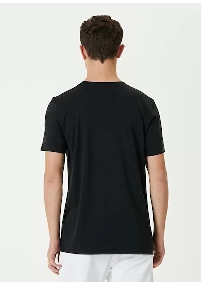 Veraura Lifestyle Unisex Basic Bisiklet Yaka Regular T-shirt - Siyah