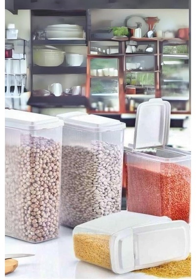 Vos Versa Dikey Şeffaf Saklama Kabı Seti 2400 ML Mavi 3'lü Mavi