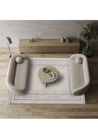 Dolce Vita Halı Opera 8508 Titanium Modern Salon Halısı Krem