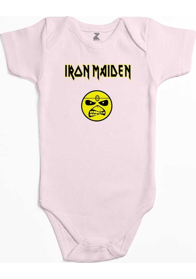 Zepplin Giyim Iron Maiden Face Ekru Bebek Body Zıbın