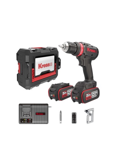 Kress Kua72.1 20volt/4.0ah Li-ion Çift Akülü Kömürsüz Profesyonel Şarjlı Matkap