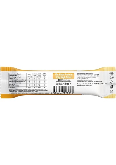 Fellas Yüksek Protein Bar - Muzlu 45g 3 Adet