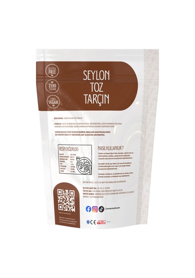 Seylon Toz Tarçın 100 Gr Gerçek Seylon Tarçını, İnce Öğütülmüş Cinnamomum Verum, Sri Lanka Menşeli