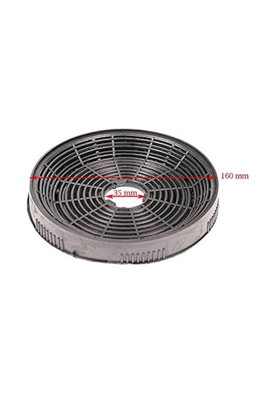 2li Davlumbaz Karbon Filtresi 16cm Çap, Silverline, Lanova, Esty,kumtel İle Uyumlu