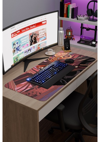 Mavuika Genshin Impact Anime Gacha V2 - 90x40 Xxl Gaming Mouse Pad Fare Altlığı