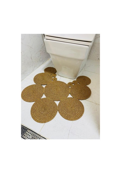 Jüt, Hasır, Paspas, Banyo Paspası, Klozet Önü Paspası, Klozet Paspas, Çift Taraflı Hasır Hasır