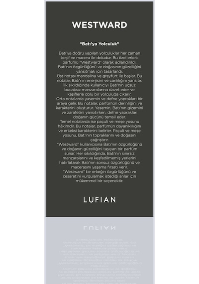 Lufian Westward Erkek Parfüm EDP 100 ML