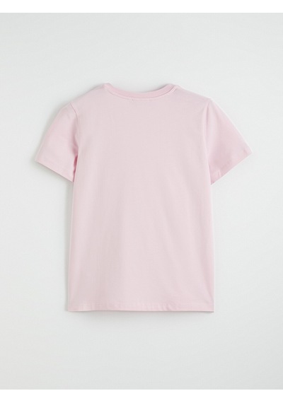 Lcw Everyday Pembe Bisiklet Yaka Kadın Fitilli Tişört