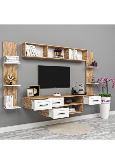 Luna Membran Tv Ünitesi Mdf Gri Luna Membran Tv Ünitesi Mdf Gri