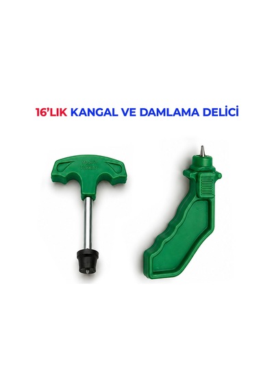 16 Mm Kangal Ve Damlama Delici Aparat Seti 2 Li Paket Dayanıklı Sulama Ekipmanı