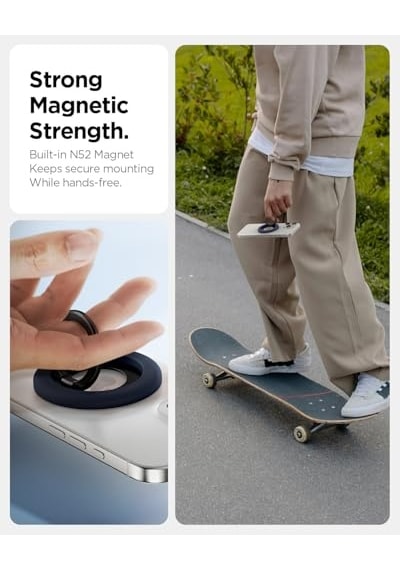 Ayrex Spigen Magsafe Destekli Modeller İle Uyumlu Telefon Tutucu Halka Nano Pop Mag Fit Stand Özellikli Lacivert - Amp0 Diğer