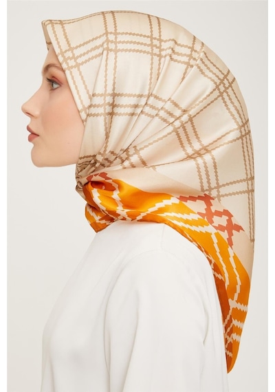 Armine Twill İpek Eşarp 23ka9040 37 - Bej