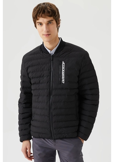Lacoste Kapitone Syntehic Fill Kapitone Jacket Hakim Yaka Erkek Mont Siyah Siyah