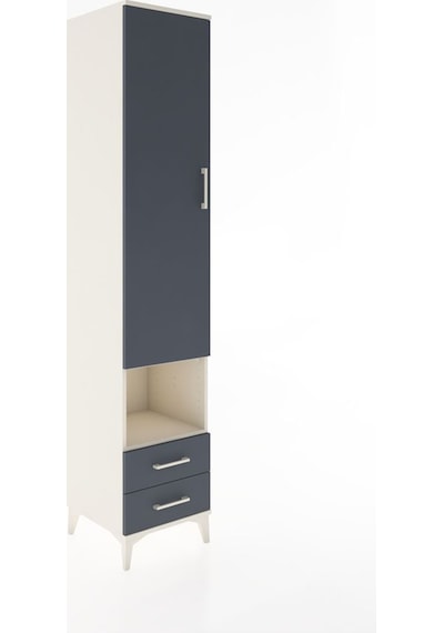 Hyperion Dolap 5 Raflı 2 Çekmeceli Tek Kapaklı 44x44x221 Aytaşı-antrasit Aytası